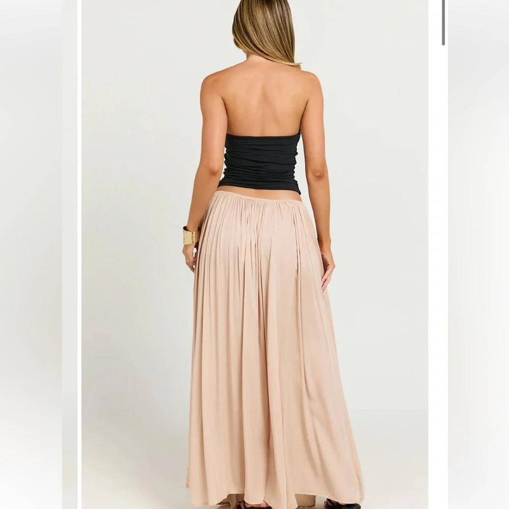 Showpo under the twilight boho Beige A-Line Skirt tassel tie slit - Picture 10 of 12